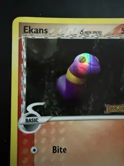 Pokemon TCG Dragon Frontiers Ekans EX Reverse Holo 47/101 Near Mint Print Error - Image 4