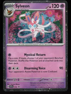 2025 Pokemon Prismatic Evolution SVP - SYLVEON Cosmos Holo Rare Promo Card #172 - Image 1