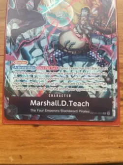 One Piece Card Game Marshall D. Teach SR 2nd Anniversary Set Promo Near Mint - Image 2