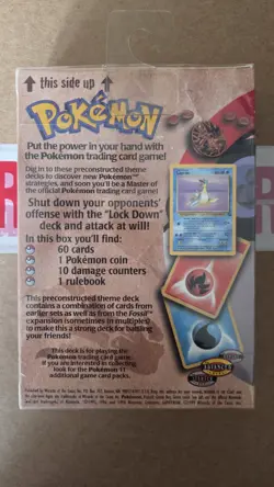 Lockdown Theme Deck — Fossil — Factory Sealed — Vintage WotC Pokemon Cards - Image 2