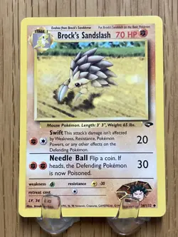 Brock's Sandslash - 23/132 - Pokemon Gym Heroes Unlimited Rare Card WOTC N/M - Image 1