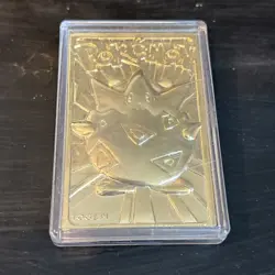 Pokemon Togepi Burger King 23k Gold Plated Trading Card 1999 Nintendo - Image 1
