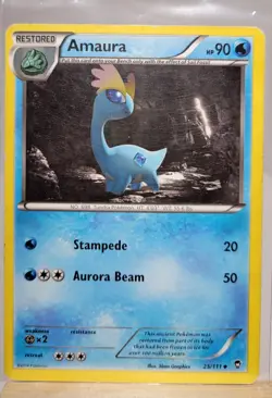 Amaura 25/111 Uncommon XY Furious Fists Pokemon Card - Image 1