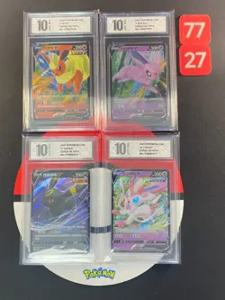 CBB2C Flareon04 Espeon05 Umbreon06 Sylveon09 4pcs Pokemon Chinese Card Grade10 - Image 1