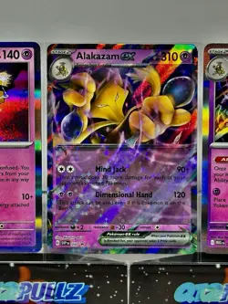 Alakazam ex SVP 050 + Alakazam 082/167 & 056/132 Holo 3 Card Lot Pokemon - Image 3
