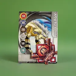 Bakugan Battle Brawlers Low Energy 🥈 Silver Gate Card 4/48b Haos Hynoid - Image 1