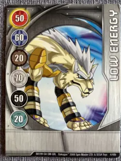 Bakugan Battle Brawlers Low Energy 🥈 Silver Gate Card 4/48b Haos Hynoid - Image 2