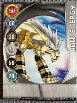 Bakugan Battle Brawlers Low Energy 🥈 Silver Gate Card 4/48b Haos Hynoid - Image 3