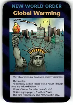 NWO: Global Warming Card INWO Illuminati New World Order Assassins Game LP - Image 1
