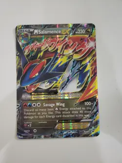 Mega M Salamence EX XY171 JUMBO Ultra Rare Holo Black Star Promo Card NM - Image 1