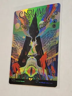 MTG NM Saruman of Many Colors POSTER FOIL #743 LOTR Lord of the Rings Magic - Image 1