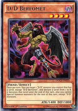 D/D Berfomet DOCS-EN010 Yu-Gi-Oh! Card Light Play 1st Edition - Image 1
