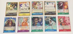One Piece TCG Card Lot of 10 Base Cards - Image 1