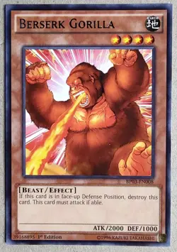Berserk Gorilla - Yu-Gi-Oh! - BP03-EN0058- 1st Ed. -Rare- LP - Image 1
