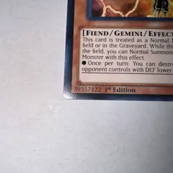 LDK2-ENJ03 Red-Eyes Archfiend Of Lightning Common 1996 1st Edition Yugioh Card - Image 2