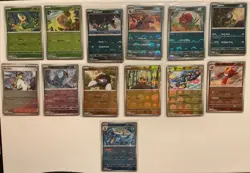 Pokemon TCG Sv: Black Bolt & White Flare 13 Card Reverse Pokeball Lot No Dupes - Image 1
