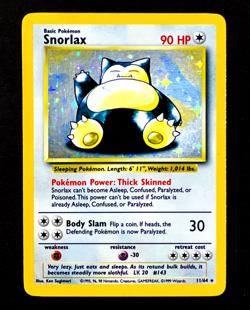 1999 Pokemon SNORLAX Jungle Set NO SYMBOL ERROR Holo Rare MISPRINT Card 11/64 - Image 1