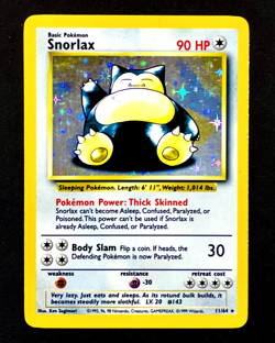 1999 Pokemon SNORLAX Jungle Set NO SYMBOL ERROR Holo Rare MISPRINT Card 11/64 - Image 2