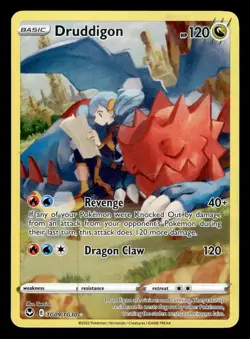 Druddugon TG09/TG30 Trainer Gallery Silver Tempest Pokemon Card - Image 1