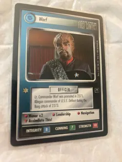 Star Trek CCG 1E First Contact WORF Rare Card NEVER PLAYED - Image 1