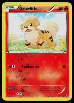 Pokemon Card - Growlithe Next Destinies 11/99 Reverse Holo Common - Image 1