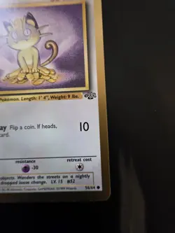 Meowth - 56/64 - Jungle Set - Gold Border US Promo - Pokemon Card LP Vintage - Image 4