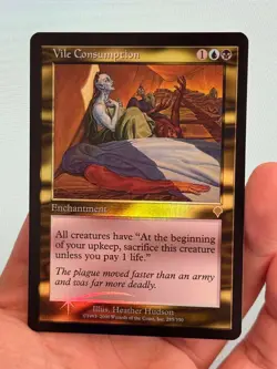 1X FOIL Vile Consumption NM MTG Magic INV Invasion Rare Commander Rare EDH - Image 2