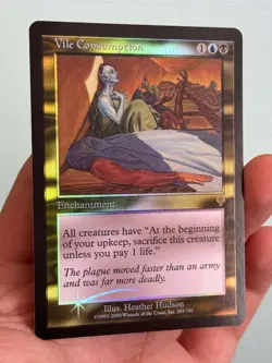 1X FOIL Vile Consumption NM MTG Magic INV Invasion Rare Commander Rare EDH - Image 3