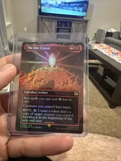 Final Fantasy Magic the Gathering the Fire Crystal Borderless Foil Card #337 - Image 2