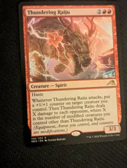 Thundering Raiju ~ Kamigawa: Neon Dynasty [ NearMint ] [ Magic MTG ] - Image 1