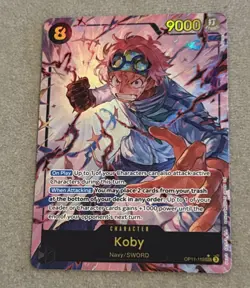 ONE PIECE CARD DIVINE SPEED - KOBY SEC ALT ART OP11-119 - ENGLISH - Image 1