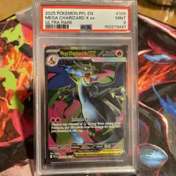 2025 Pokemon Phantasmal Flames Full Art Ultra Rare Charizard X ex 109/94 - PSA 9 - Image 1