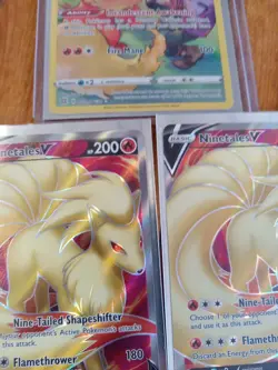 Pokemon TCG Dedenne GX 195A/214 Promo Full Art GX Flareon Ninetales Pawmot Lot - Image 5