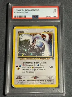 Pokemon Neo Genesis Lugia 2000 Unlimited PSA 1 Graded - Image 1