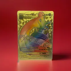 Lapras VMAX Gold Foil Rainbow Display Custom FAN ART Pokemon Card Anime Fans - Image 1