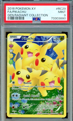 2016 Pokemon XY Generations Pikachu FA Radiant Collection RC29 PSA 9 MINT - Image 1