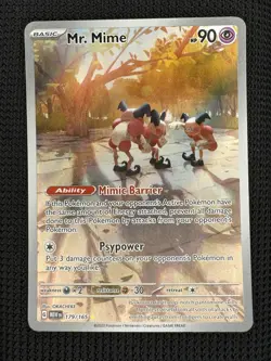Mr Mime 179/165 TCG Pokemon Card 151 Illustration English Rare #2 - Image 1