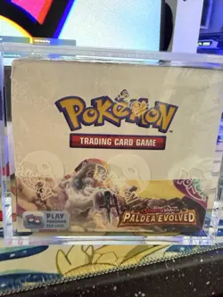 Pokemon TCG Scarlet & Violet - Paldea Evolved Booster Box In Acrylic Case - Image 1