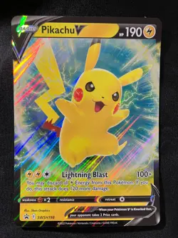 Pokemon - Pikachu V - Ultra Rare - JUMBO - Black Star Promo - SWSH198 - *NM* #SW - Image 1