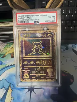 Pokemon TCG 2000 Ancient Mew Movie Promo Holo Card PSA 8 - Image 1