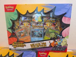 Pokemon ASCENDED HEROES deluxe pin collection box Lot X3 SEALED MEGA EVOLUTION - Image 2