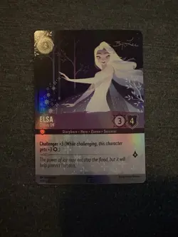 Elsa - Gloves Off 19 Alternate Art Disney100 Promos Lorcana Card NM - Image 1