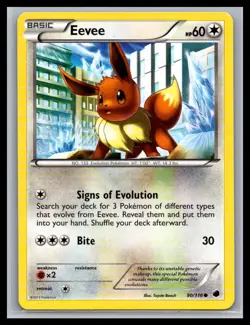 Eevee (90) Common Plasma Freeze 90/116 NM Pokemon - Image 1