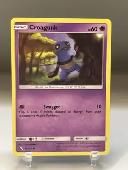 Pokemon Misaligned Print Layer Misprint Error Croagunk 56/156 Ultra Prism - Image 2