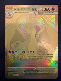 Mega Charizard Y ex 294/217 GOLD Hyper Rare Pokemon Ascended Heroes - Image 2