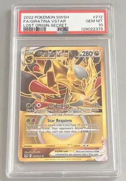 Pokemon Giratina VSTAR 212/196 Lost Origin Secret Rare Holo PSA 10 280 HP - Image 1