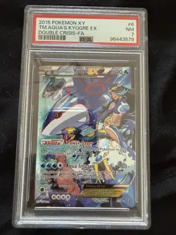 Pokemon TCG Team Aqua's Kyogre EX 6/34 Pokemon TCG Double Crisis Holo PSA 7 NM - Image 1