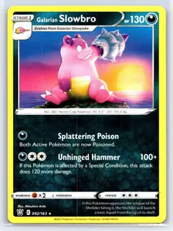 Pokemon Sword & Shield Battle Styles Galarian Slowbro 92/163 Near Mint NM - Image 1