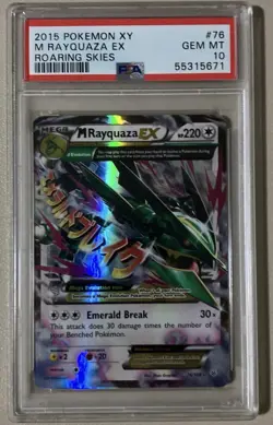 2015 POKEMON XY ROARING SKIES 76 M RAYQUAZA EX PSA 10 - Image 1