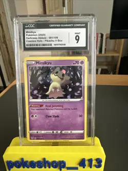 CGC 9 Mimikyu Cosmos Holo Darkness Ablaze 2020 Pokemon Card #081 - Image 1